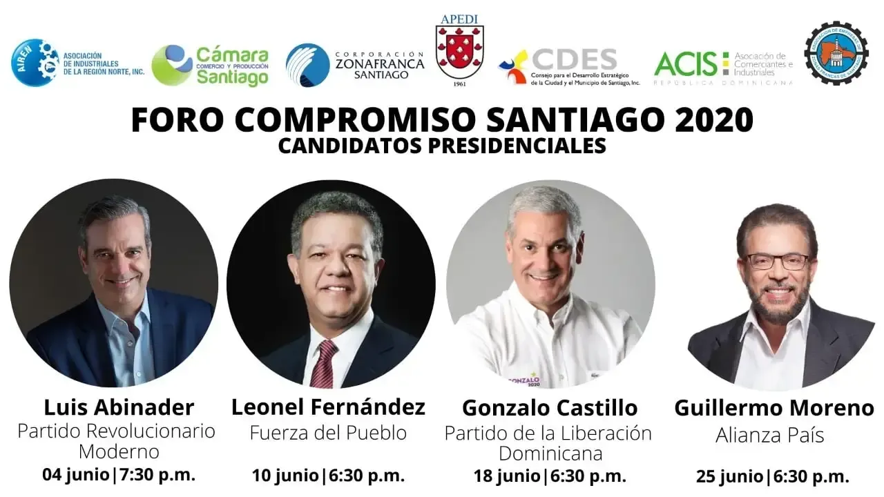 Convocan Foros Presidenciales Compromiso Santiago 2020
